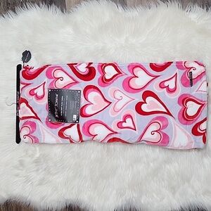 Betsey Johnson Pink & Red Heart Blanket Ultra Soft Plush Throw Valentines Day